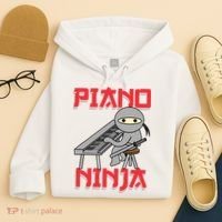 Piano Ninja Funny Keyboard Player Pianist Gift Hoodie thumb 4