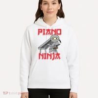 Piano Ninja Funny Keyboard Player Pianist Gift Hoodie thumb 5