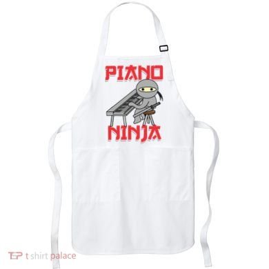 Piano Ninja Funny Keyboard Player Pianist Gift Apron