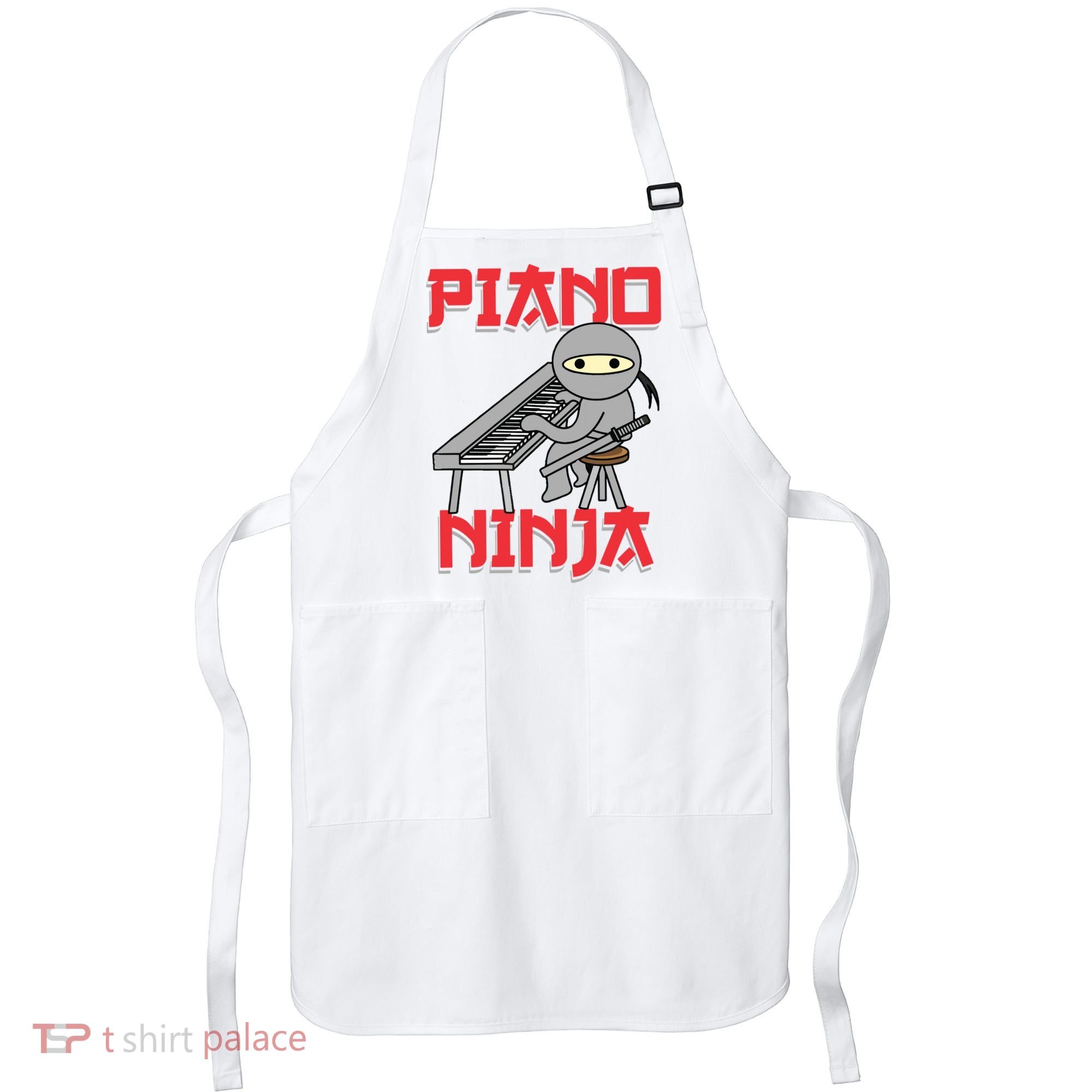 Piano Ninja Funny Keyboard Player Pianist Gift Apron