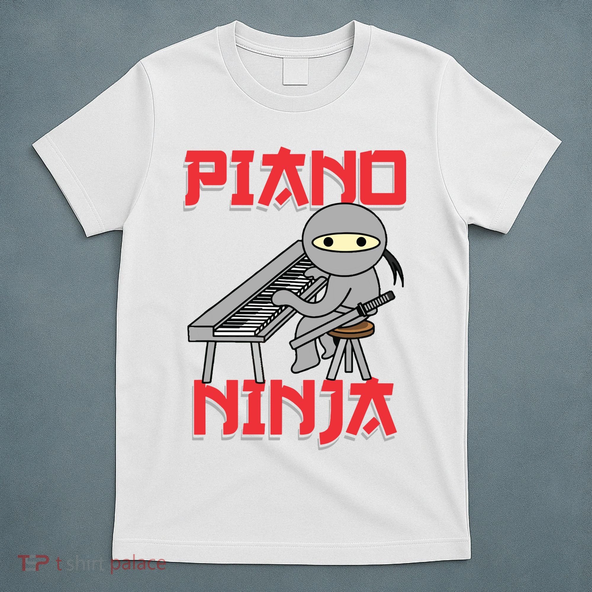 Piano Ninja Funny Keyboard Player Pianist Gift T-Shirt
