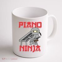 Piano Ninja Funny Keyboard Player Pianist Gift Coffee Mug thumb 1