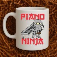 Piano Ninja Funny Keyboard Player Pianist Gift Coffee Mug thumb 2