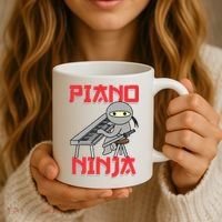 Piano Ninja Funny Keyboard Player Pianist Gift Coffee Mug thumb 3