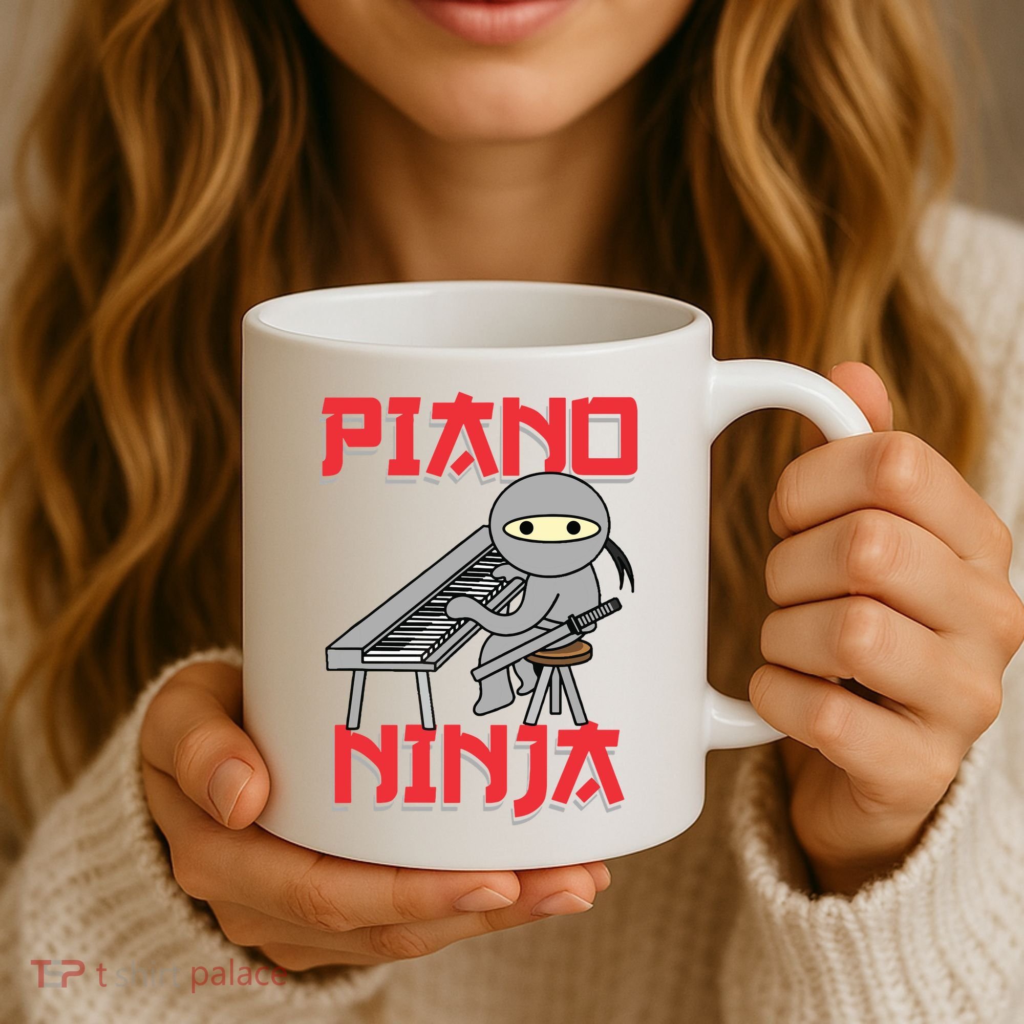 Piano Ninja Funny Keyboard Player Pianist Gift Coffee Mug