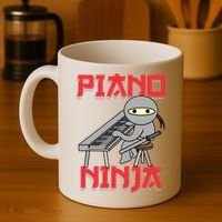 Piano Ninja Funny Keyboard Player Pianist Gift Coffee Mug thumb 4