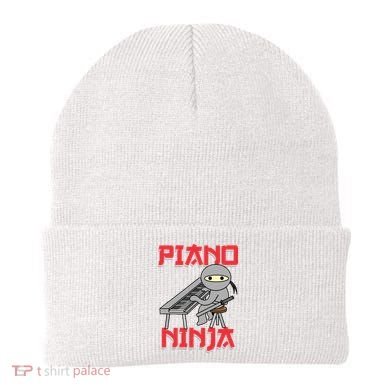 Piano Ninja Funny Keyboard Player Pianist Gift Beanie
