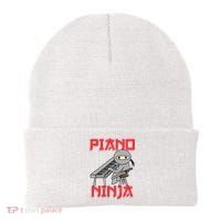Piano Ninja Funny Keyboard Player Pianist Gift Beanie thumb 0