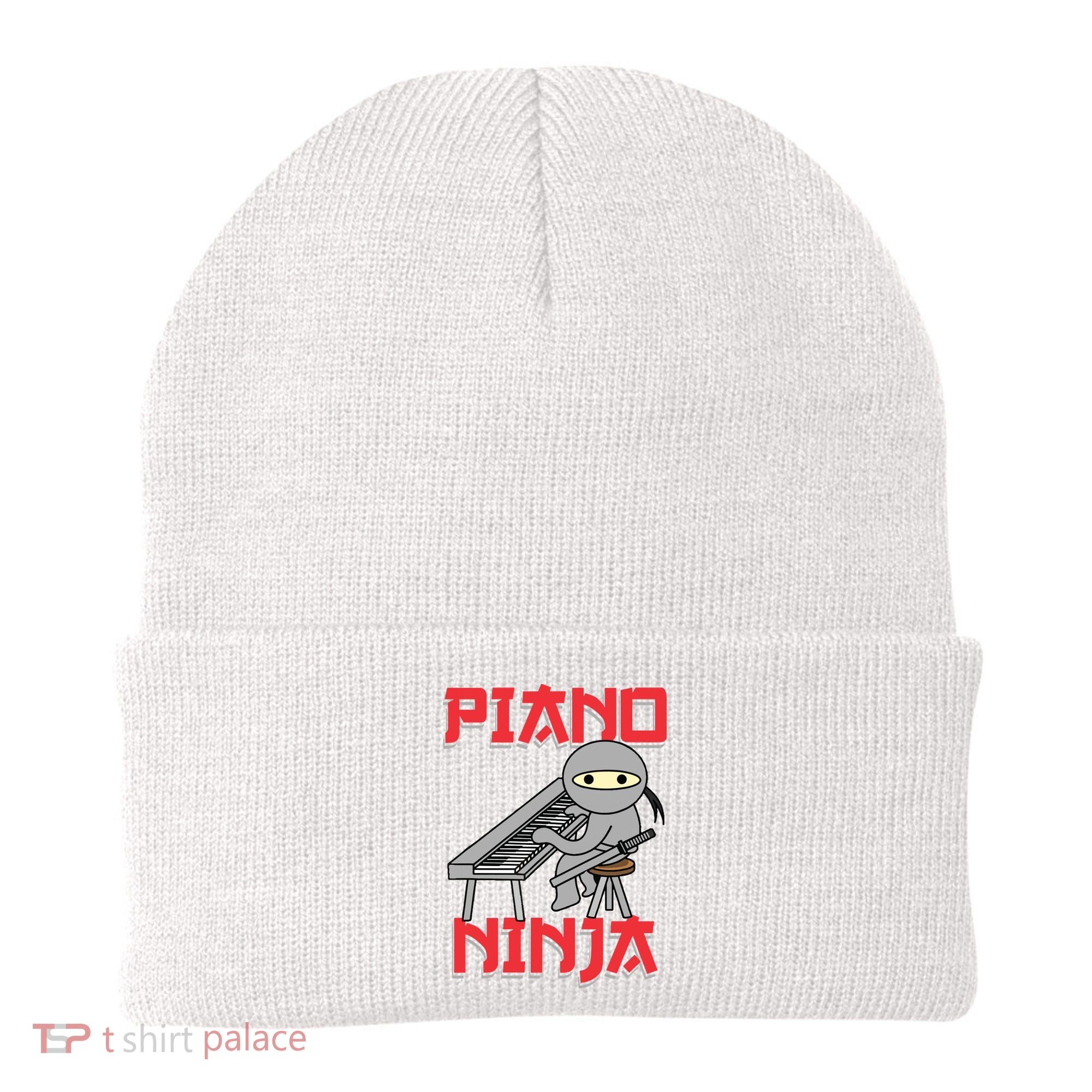 Piano Ninja Funny Keyboard Player Pianist Gift Beanie