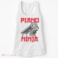 Piano Ninja Funny Keyboard Player Pianist Gift Women's Tank Top thumb 0