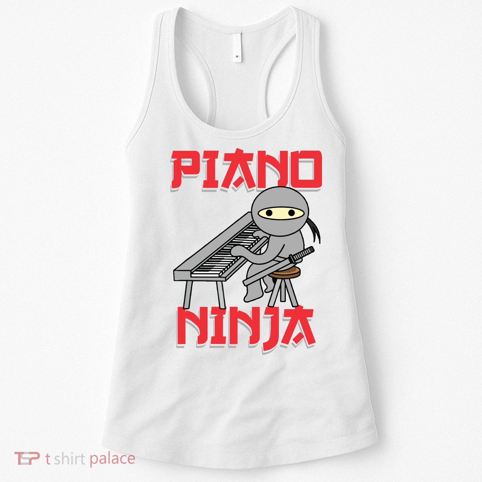 Piano Ninja Funny Keyboard Player Pianist Gift Women's Tank Top