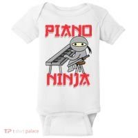 Piano Ninja Funny Keyboard Player Pianist Gift Baby Bodysuit thumb 0