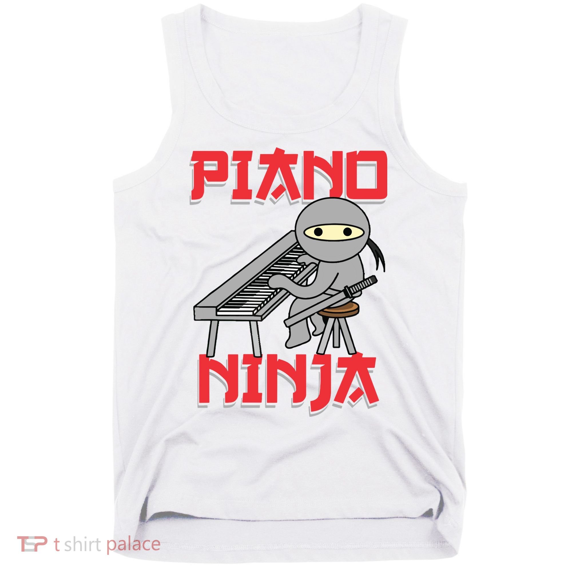 Piano Ninja Funny Keyboard Player Pianist Gift Tank Top