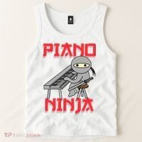 Piano Ninja Funny Keyboard Player Pianist Gift Tank Top thumb 2
