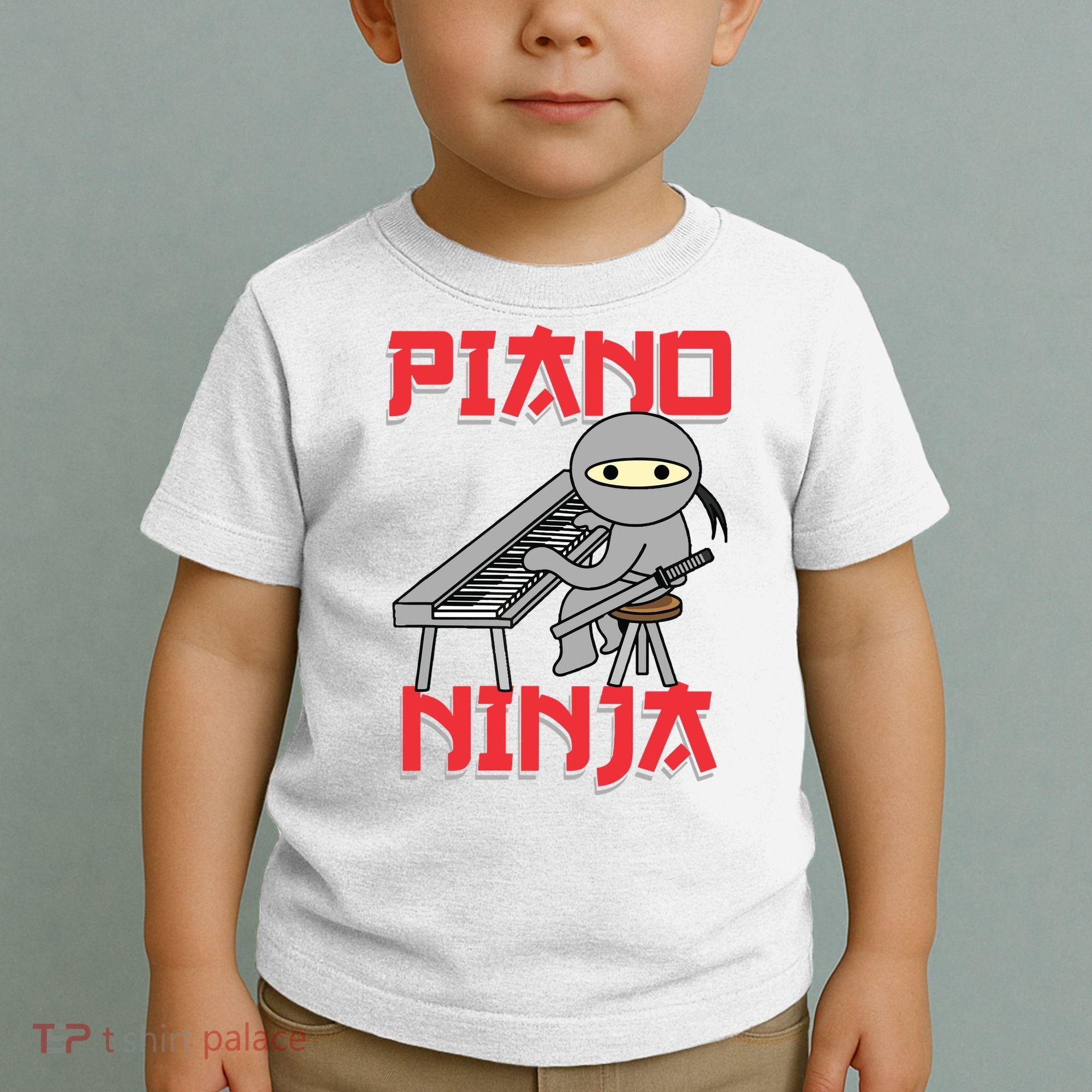 Piano Ninja Funny Keyboard Player Pianist Gift Toddler T-Shirt