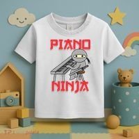 Piano Ninja Funny Keyboard Player Pianist Gift Toddler T-Shirt thumb 3