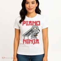 Piano Ninja Funny Keyboard Player Pianist Gift Women's T-Shirt thumb 4