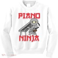 Piano Ninja Funny Keyboard Player Pianist Gift Kids Sweatshirt thumb 0