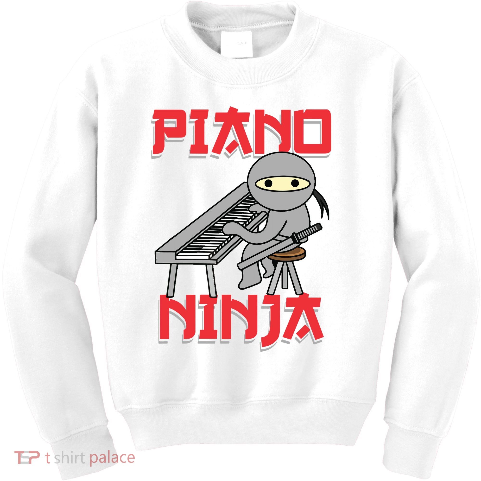 Piano Ninja Funny Keyboard Player Pianist Gift Kids Sweatshirt