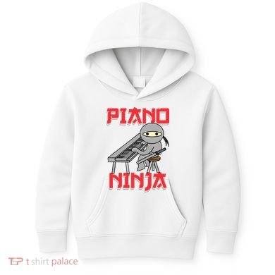Piano Ninja Funny Keyboard Player Pianist Gift Kids Hoodie