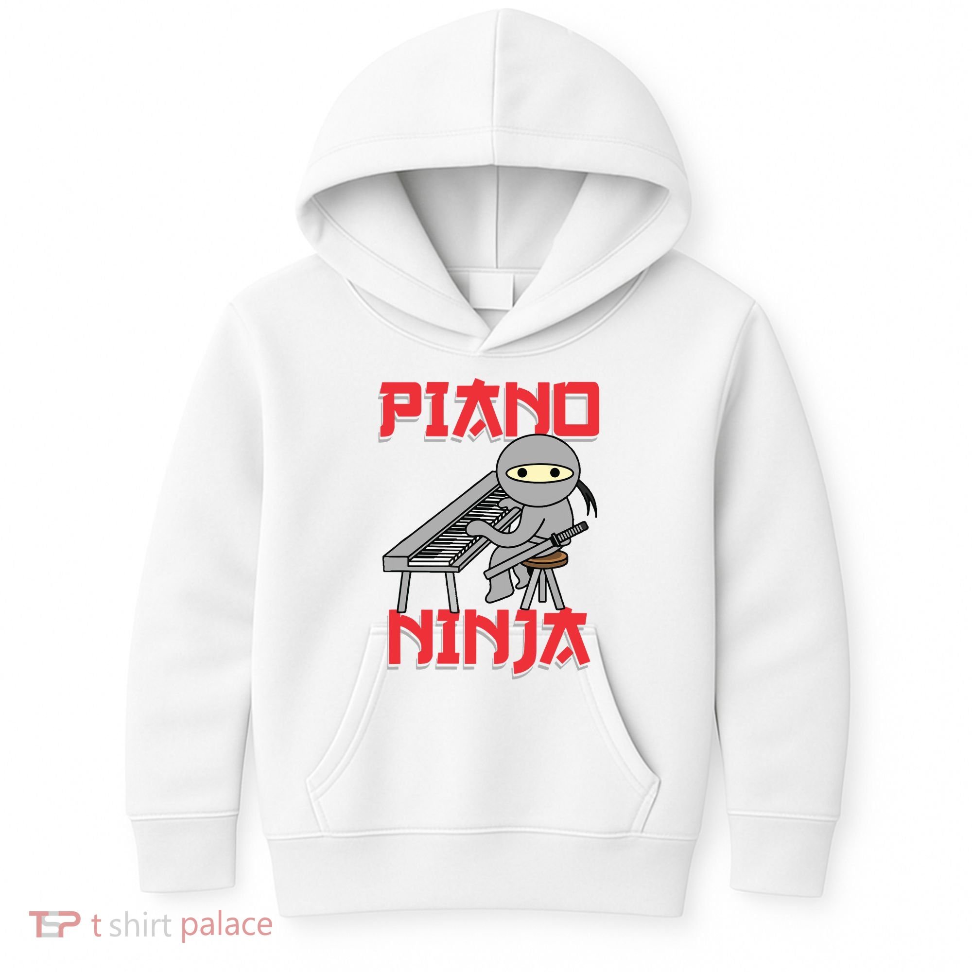 Piano Ninja Funny Keyboard Player Pianist Gift Kids Hoodie