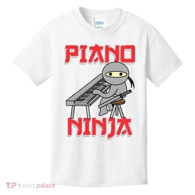 Piano Ninja Funny Keyboard Player Pianist Gift Kids T-Shirt