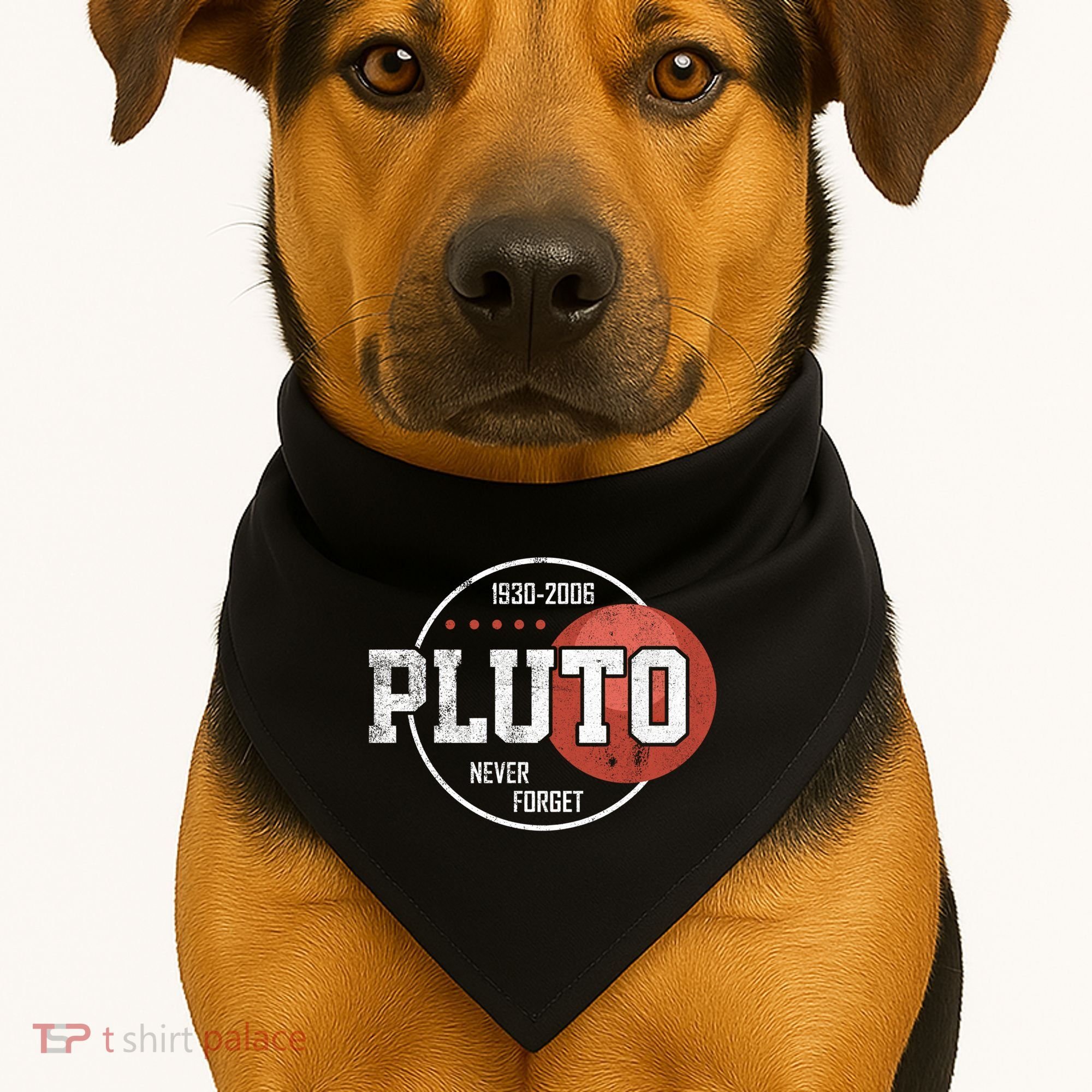 Pluto Never Forgegift Astronomy Space Nerd Pluto Great Gift USA-Made Doggie Bandana