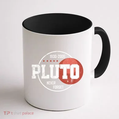 Pluto Never Forgegift Astronomy Space Nerd Pluto Great Gift Coffee Mug back