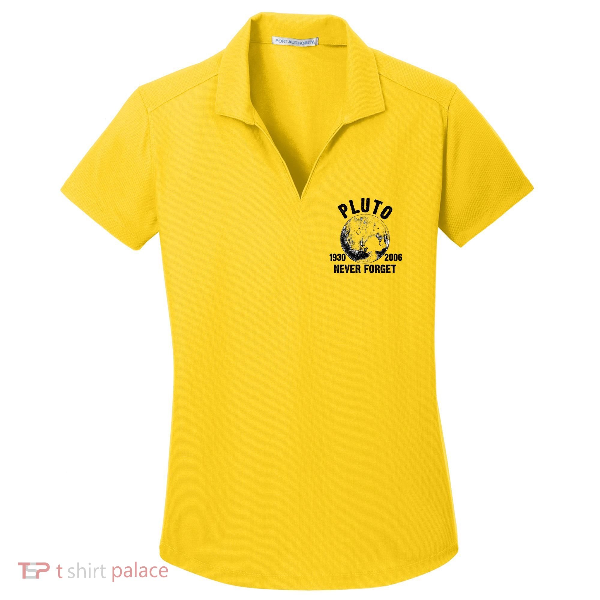 Pluto Never Forget 1930/2006 Women's Dry Zone Grid Polo