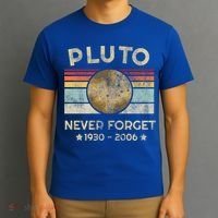 Pluto Never Forget Retro Funny Vintage Gift T-Shirt thumb 3