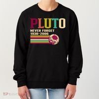Pluto Never Forget 19302006 Solar System Planet Women's Sweatshirt thumb 0