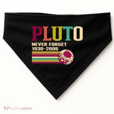 Pluto Never Forget 19302006 Solar System Planet USA-Made Doggie Bandana