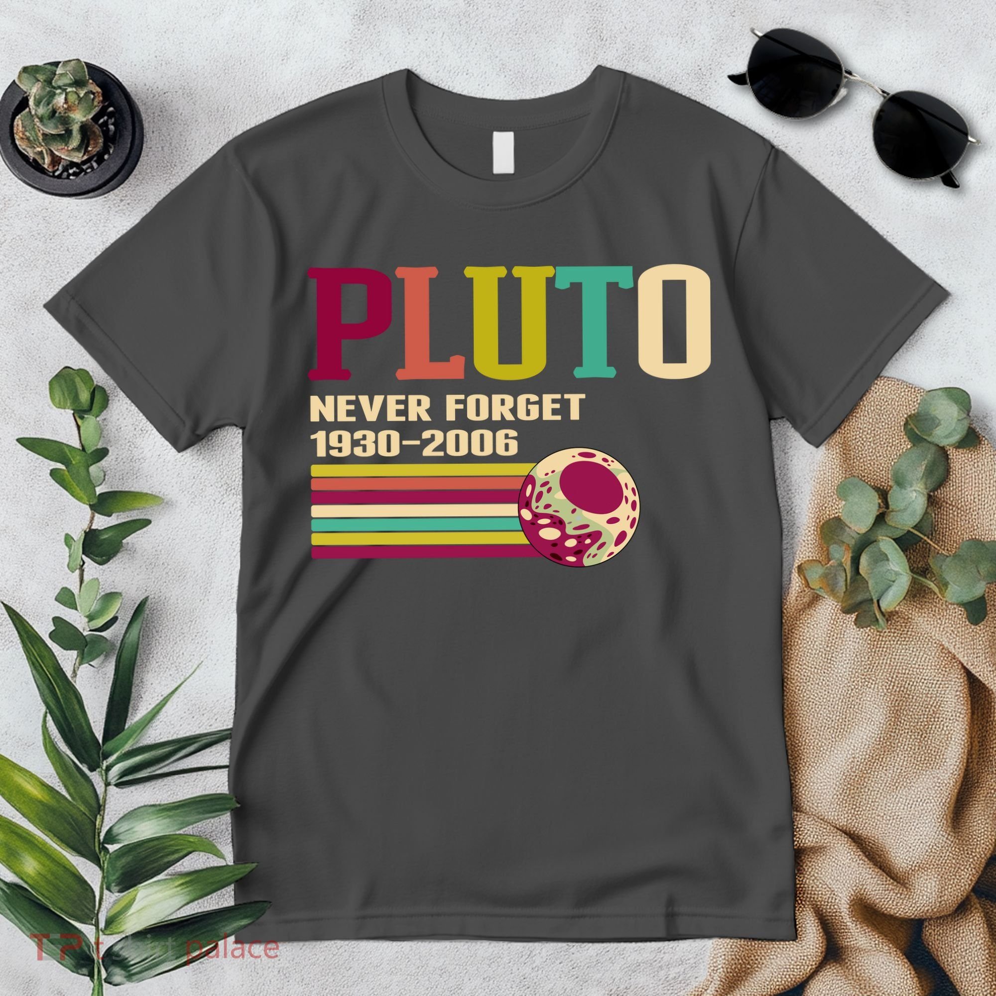 Pluto Never Forget 19302006 Solar System Planet Premium T-Shirt