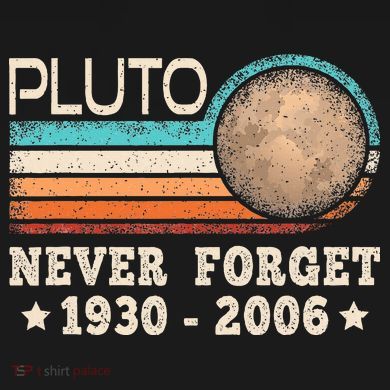Pluto Never Forget Funny Planet Space Science Doggie Tank
