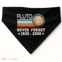 Pluto Never Forget Funny Planet Space Science USA-Made Doggie Bandana thumb 0