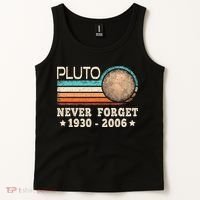 Pluto Never Forget Funny Planet Space Science Tank Top thumb 2