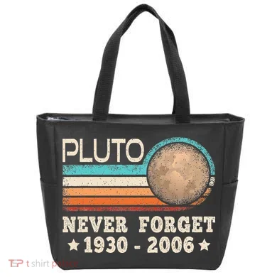 Pluto Never Forget Funny Planet Space Science Tote Bag