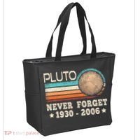Pluto Never Forget Funny Planet Space Science Tote Bag thumb 2