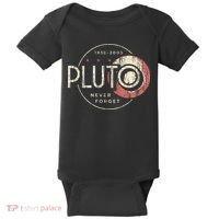 Pluto Never Forget Funny Pluto Pluto Lover Pluto Baby Bodysuit thumb 0
