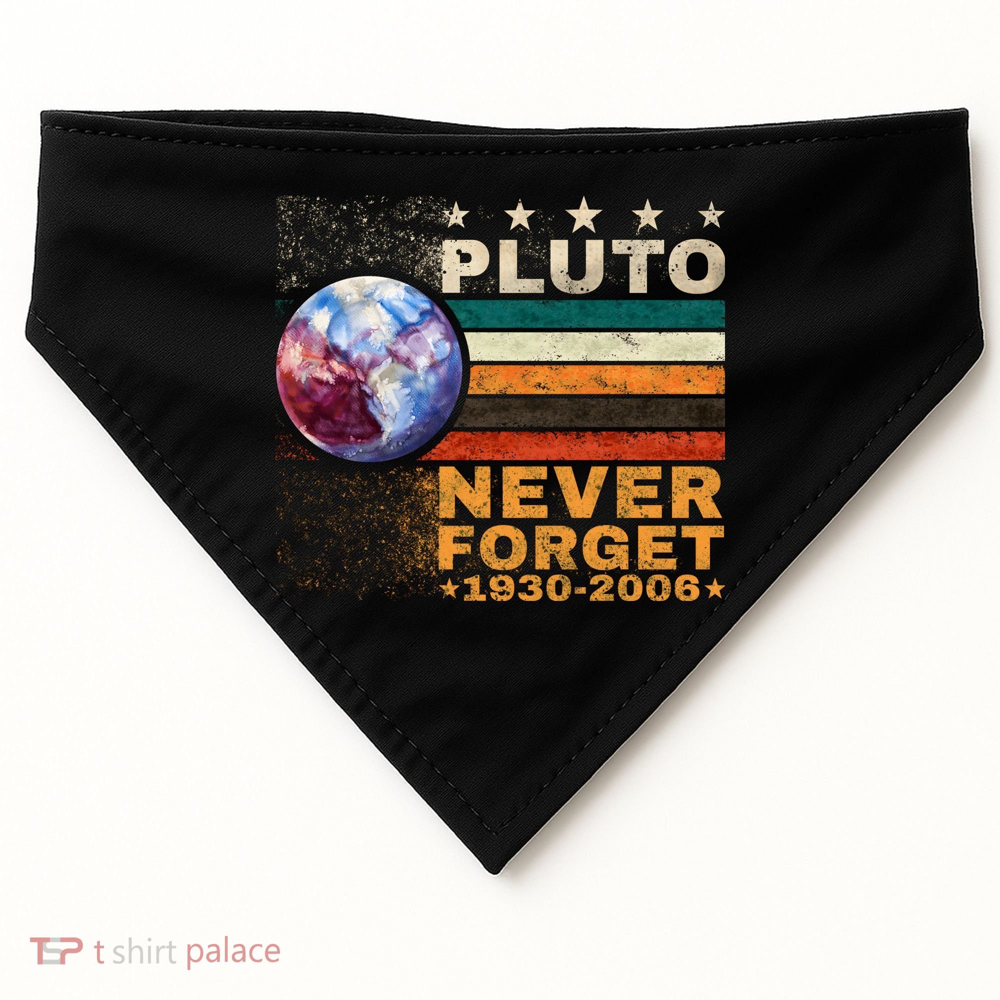 PLUTO NEVER FORGET USA-Made Doggie Bandana