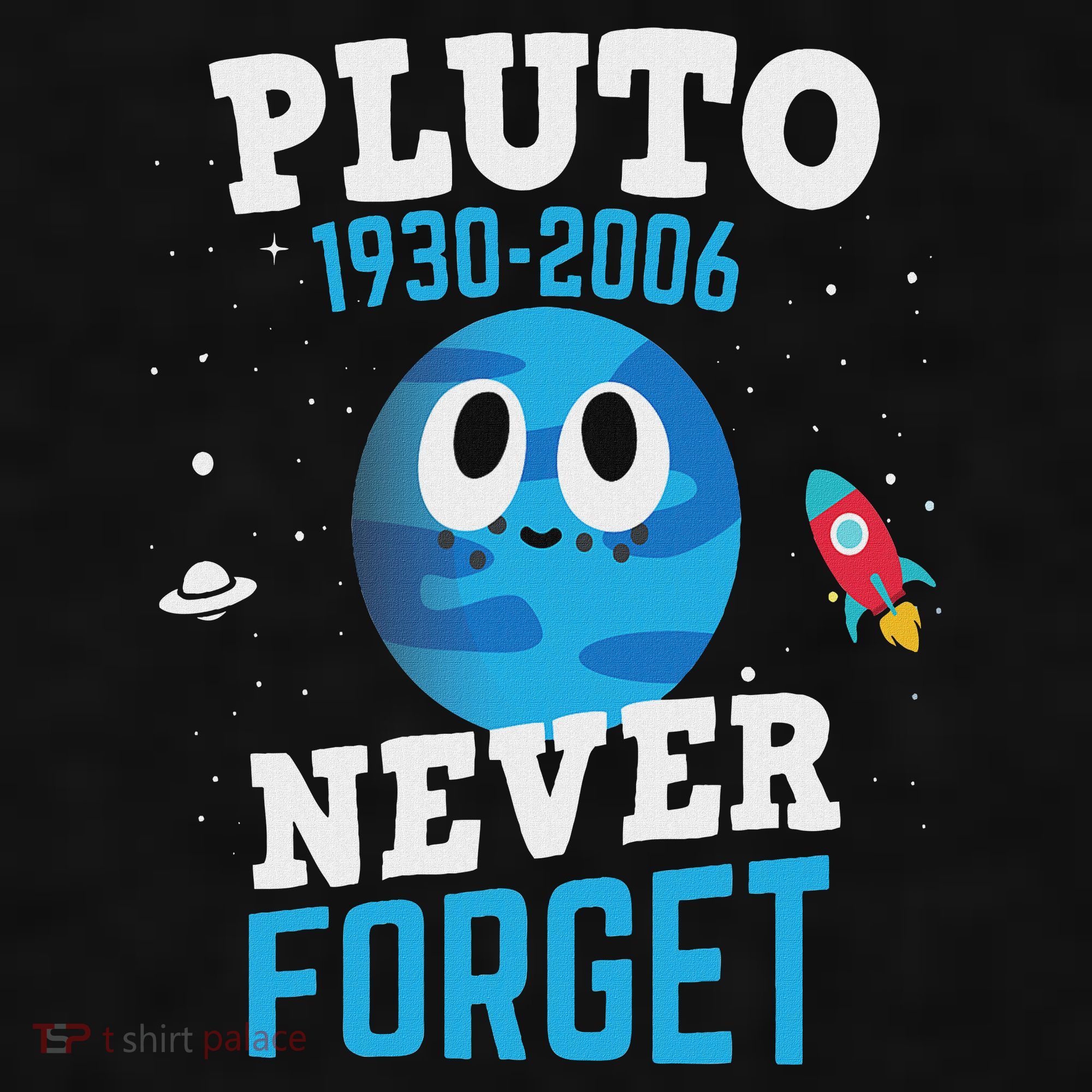 Pluto Never Forge Astronomy Science Space Geek Ladies PosiCharge Tri-Blend Wicking Tank