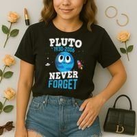 Pluto Never Forge Astronomy Science Space Geek Comfort Colors Boxy T-Shirt thumb 2