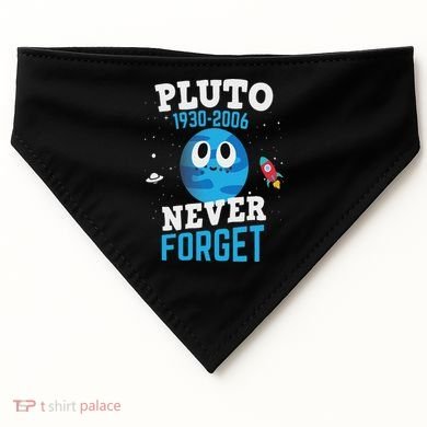 Pluto Never Forge Astronomy Science Space Geek USA-Made Doggie Bandana