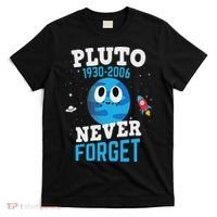 Pluto Never Forge Astronomy Science Space Geek T-Shirt thumb 0