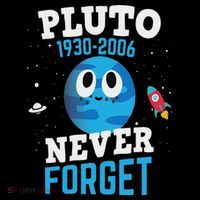 Pluto Never Forge Astronomy Science Space Geek Button thumb 1