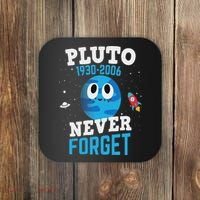 Pluto Never Forge Astronomy Science Space Geek Coaster thumb 0