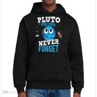 Pluto Never Forge Astronomy Science Space Geek District V.I.T. Heavyweight Hoodie thumb 0