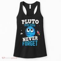 Pluto Never Forge Astronomy Science Space Geek Women's Tank Top thumb 0
