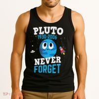 Pluto Never Forge Astronomy Science Space Geek Tank Top thumb 3