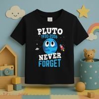 Pluto Never Forge Astronomy Science Space Geek Toddler T-Shirt thumb 3